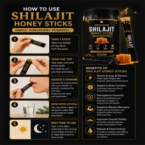 Bâtonnets de miel de Shilajit de l'Himalaya 100 % pur et original, en vrac pour OEM, avec acide fulvique naturel pour l'énergie et le soutien de la force - Product Image 2