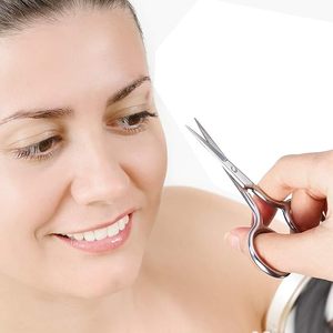 Tijeras Profesionales para Pelaje Nasal de Barbero, Acero Inoxidable, Punta Redondeada, Herramienta de Cuidado Personal, Tijeras de Precisión para Cortar el Pelaje Facial - Product Image 3