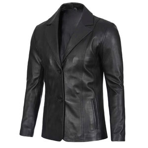 Blazer en cuir pour homme, vêtement d'extérieur, haute qualité, anti-plis, très tendance, prix raisonnable - Product Image 4