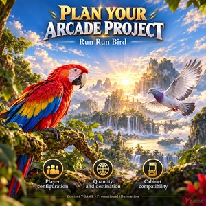 Kit de jeu d'arcade sur le thème des oiseaux VGAME Run Run Bird 5.6 avec 23 types d'oiseaux et 13 articles spéciaux - Product Image 3
