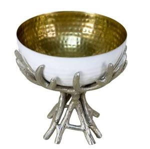 Bol décoratif en métal pour servir les en-cas, design élégant, bol à fruits au style unique - Product Image 1