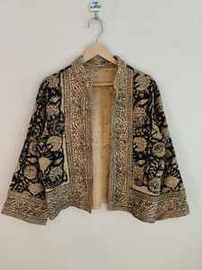 Blouson bomber réversible fait main, écologique, respirant, imprimé HD, à manches courtes, en coton et doublure TNT, coupe courte - Product Image 3