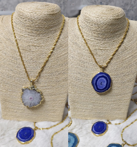 Colgantes de piedras preciosas reales de calidad superior chapados en oro de cuarzo Solar Natural más vendidos, joyería de moda de alta calidad de tendencia superior - Product Image 3