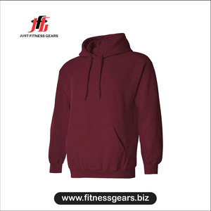 เสื้อสเวตเชิ้ตมีฮู้ดสีมารูนสำหรับผู้ชาย ทรงปกติ สีพื้น ลำลอง สวมใส่ได้ในฤดูใบไม้ร่วง - Product Image 2