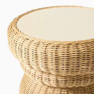 OEM ODM Rattan Stool Round <b>Pouf</b> Ottoman Natural Wicker <b>Seating</b> Stool Decorative Accent Chair Alternative Eco Friendly Furniture - Product Image 5