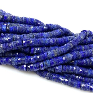 Cuentas facetadas de lapislázuli natural tipo Heishi de 5 mm a 6 mm, cuentas espaciadoras de lapislázuli azul, hilo de cuentas de piedras preciosas sueltas, precio de fabricante - Product Image 4