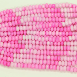 ลูกปัดโอปอลสีชมพูทรงรอนเดล: อัญมณีเนื้อเรียบสำหรับทำเครื่องประดับ - Product Image 5