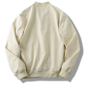 Blouson bomber uni pour homme, fermeture éclair, col montant, style streetwear décontracté, à capuche, respirant, en toile de polyester, hiver - Product Image 3