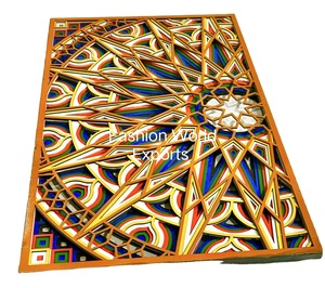 Panel de Arte de pared de Mandala de madera multicolor en capas hecho a mano, diseño de corte láser geométrico moderno para decoración espiritual de oficina en casa - Product Image 6