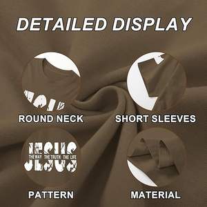 T-shirt graphique surdimensionné inspirant pour hommes, 100% coton, tissu peigné - Product Image 6