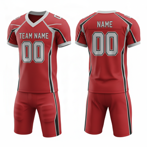 Conjunto de Uniforme de Fútbol Americano Personalizado con Logotipo Frontal, 100% Poliéster, Antibacteriano, de Secado Rápido, para Todas las Temporadas - Product Image 5