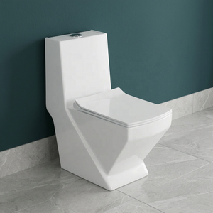 WC monobloc moderne en céramique à chasse d'eau par siphon, 300 mm, à sortie verticale, pour salle de bain de luxe - Product Image 5