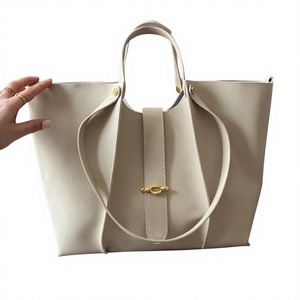 Royaa Elegante Bolso de Hombro 2 en 1 de Cuero Genuino Beige de Lujo, Bolso de Mano con Cierre de Cremallera Hecho a Mano, Capacidad de 1L, Bolso de Moda para Mujer - Product Image 1