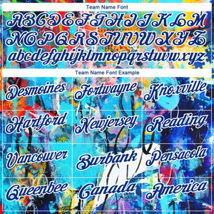 Dernier design, haute qualité, impression graffiti personnalisée, blanc royal, performance 3D, séchage rapide, chemise de golf avec logo brodé et nom d'équipe - Product Image 4