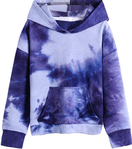 Sweat-shirt en coton respirant de haute qualité pour femme, style décontracté, classique et élégant, idéal pour le quotidien, avec motif tie-dye. - Product Image 1