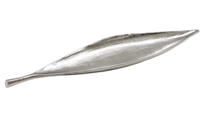 Plateau de luxe en aluminium en forme de feuille, plaqué nickel doré brillant et nickel argenté brillant, pour le service, la cuisine et la décoration de table - Product Image 4