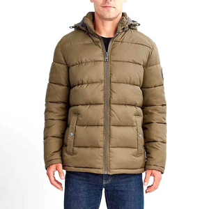 Chaqueta Acolchada Impermeable con Capucha para Hombre, Ropa Casual de Invierno, Prenda Exclusiva de Alta Calidad con Diseño Frontal Único, Poliéster/Algodón - Product Image 1