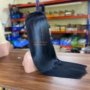 วิกผมแท้แบบขายส่ง วิกผมเวียดนามแบบไม่ต้องใช้กาว วิกผมแบบมีเชือกผูกด้านหน้า ผมตรงแบบธรรมชาติ ผมหยิกแบบธรรมชาติ - Product Image 1