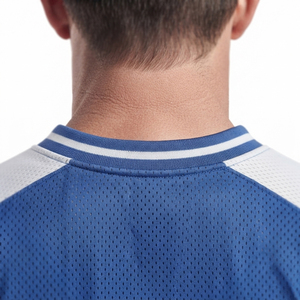 Maillot de lacrosse pour homme en mesh à col en V, manches courtes, respirant, épaules tombantes - Product Image 4