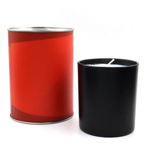 Wholesale Matte Black Frosted Glass Candle <b>Jars</b> Metal Lid <b>Empty</b> <b>Jar</b> for Custom Candles-100% Organic Soy Wax 60 Hours Burn - Product Image 6