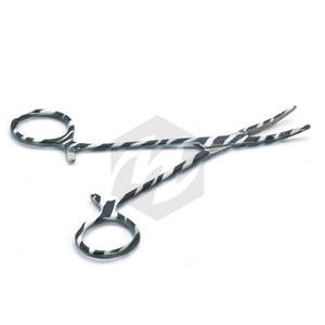 Pinces hémostatiques Crile à revêtement zébré blanc, 5,5 pouces, courbées, à motif complet, pinces chirurgicales pour usage dentaire, médical et artisanal - Product Image 5