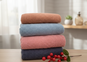 Ensemble de serviettes de bain en coton 100% du Vietnam, écologiques, couleur unie, haute densité (500 à 700 GSM), norme Oeko-Tex 100 - Product Image 3