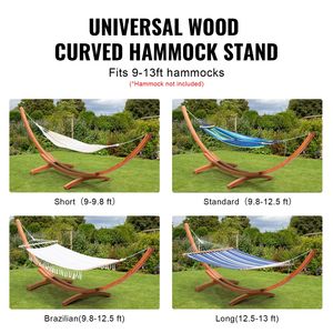Supporto Universale per Amaca in Legno di Larice, Capacità 475 Libbre, Telaio per Amaca da 9-13 Piedi, Design ad Arco Regolabile - Product Image 2