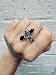Natural Black Onyx Designer <b>Ring</b> 925 Sterling <b>Silver</b> Handmade Unique Gemstone Statement <b>Ring</b> Jewelry for <b>Men</b> and Women - Product Image 4