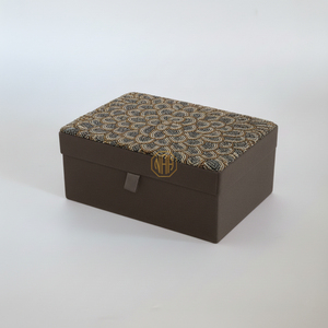 Elegant Beaded MDF Fabric Jewelry <b>Box</b> <b>Floral</b> Handmade Craft Design Decorative Storage Organizer 1-3L Capacity Gift Packaging - Product Image 1