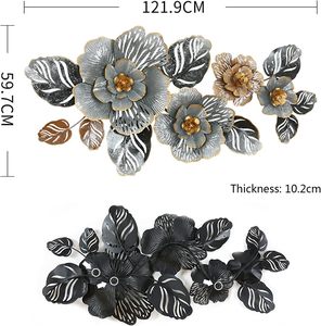 Stylish Metal Multi Rose <b>Flower</b> <b>Wall</b> Hanging Sculpture Modern Home Decor Decorative <b>Wall</b> Art for Bedroom Living Room Hotel - Product Image 6