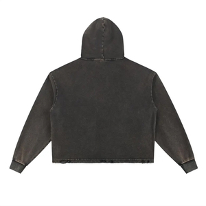 Sweat-shirt à capuche oversize pour homme, 100% coton, tissu molletonné, couleur unie, style streetwear décontracté, coupe automne - Product Image 4