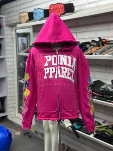Nueva Sudadera con Capucha y Cremallera Unisex Personalizada, Estilo Urbano Oversize, Algodón Negro, Felpa Francesa, Diseño con Logotipo Frontal y Bolsillo, Ropa de Otoño - Product Image 6
