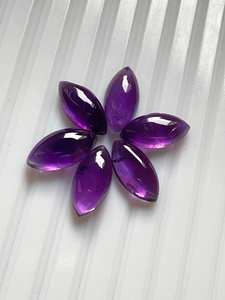 Cabochons en améthyste marquise, pierres précieuses calibrées, pierres naturelles en vrac pour la fabrication de bijoux - Product Image 2
