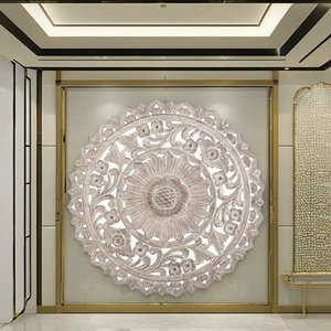 Calcomanía Decorativa de Pared con Mandala Floral Tradicional en MDF, Diseño Artístico Indio para Apartamentos, Oficinas, Espacios Habitables, Ocasiones de Cumpleaños y Diwali - Product Image 6