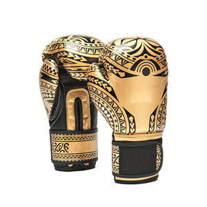 Gants de boxe d'entraînement professionnels en cuir véritable pour hommes, qualité supérieure, design personnalisé, tailles 8oz et 16oz, design PVC personnalisé, pour l'extérieur - Product Image 4
