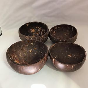 Cuenco de cáscara de coco pulido ecológico hecho a mano 100% artesanías naturales para el hogar ensalada de frutas arroz decoración del hogar de Vietnam - Product Image 5