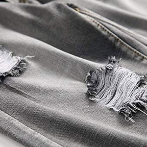 Trendy <b>Men</b> Distressed <b>Jeans</b> Shorts Stretch Cotton Ripped Casual Fit Short For Daily Wear Summer And Outdoor Activities - Product Image 3