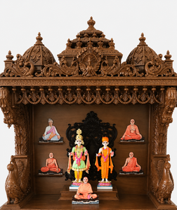 Latest Teak Wooden Pooja Mandir Designs Teak Wood Pooja Mandir Manufacturer & Export Unit Wholesale Wooden <b>Temple</b> Supplier - Product Image 2