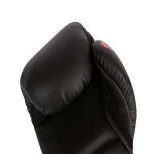 Gants de combat en cuir athlétique avec rembourrage épais respirant et fermeture à lacets, conçus pour adultes pour la boxe et le kickboxing - Product Image 2