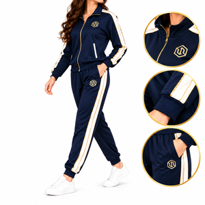 Conjunto Deportivo Transpirable 100% Algodón para Mujer con Sudadera Cómoda y Pantalones a Juego para Viajes Casuales al Aire Libre - Product Image 3