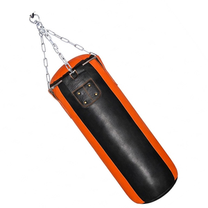 Sacs de frappe de boxe en cuir robustes pour hommes, pour entraînement MMA en salle de sport, vente en gros directe usine - Product Image 4