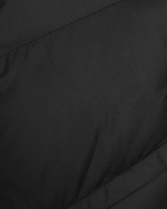Men's Black Sleeveless Hooded Waterproof Windproof <b>Jacket</b> Solid Color Casual Winter Coat Stand Collar <b>Zipper</b> Closure Regular Fit - Product Image 4