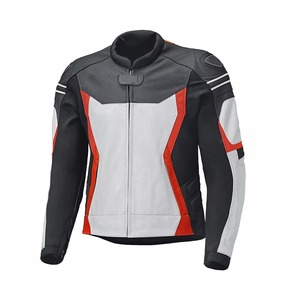 Blouson de moto en cuir PU et toile pour homme, homologué CE, imperméable, coupe-vent, hiver, avec logo frontal - Product Image 2