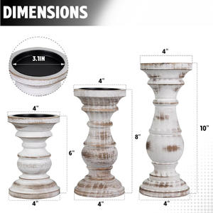 Custom Logo Design Supplier Best Selling Wooden <b>Pillar</b> <b>Candle</b> Stand From Made of Mango Wood <b>Candle</b> Stand for Home Decoration - Product Image 2