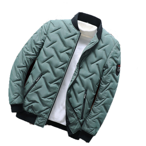 SANGLASPORTS Herren Outdoor Winter Lange Gewebte Gefärbte Gesteppte Pufferjacke Lässiger Stehkragen Umweltfreundlicher Reißverschluss mit Kapuze - Product Image 1