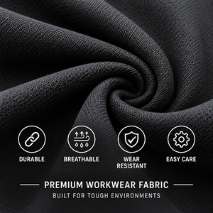 Men's <b>Black</b> Cargo <b>Work</b> <b>Pants</b> High Waist Multiple Pockets Breathable Canvas Style Straight Fit Autumn Wear - Product Image 6