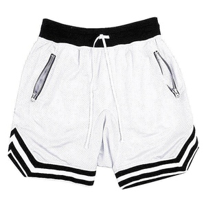 OEM Custom <b>Men</b> Green Mesh Drawstring <b>Shorts</b> With <b>Zip</b> <b>Pockets</b> Breathable Sportwear Regular Fit Solid Color Athletic <b>Shorts</b> - Product Image 5