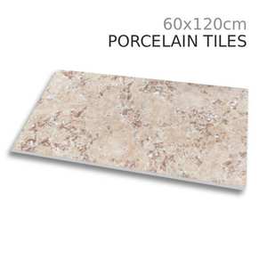 Azulejos de Porcelana PGVT Premium de 600x1200mm, Azulejos de Porcelana Brillantes para Interiores Elegantes, Azulejos de Porcelana para Sala de Estar y Pasillo - Product Image 4