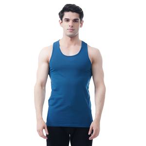 Débardeur en coton blanc pour homme, 100 % personnalisé, coupe ajustée, col ras du cou, côtelé, respirant, tricoté, vente en gros, 2027 - Product Image 1