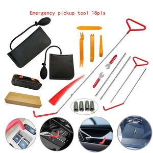 Kit di attrezzi di emergenza per auto da 18 pezzi: 4 pinze lunghe, 2 pompe ad aria, 4 strumenti per la rimozione di rivestimenti, 4 dadi di fissaggio, 2 chiavi, senza rischi di infortuni - Product Image 1